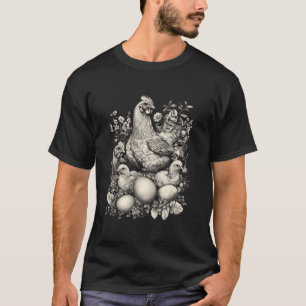 Camiseta Galinheiros Antigos Amante de Galinhas Legal