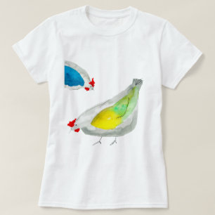 Camiseta Galininhas fofas aquarela