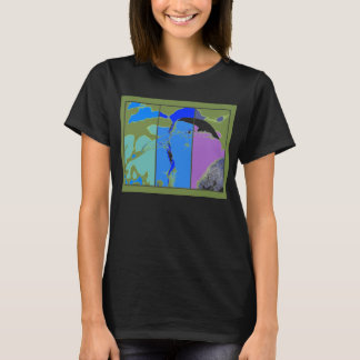 Camiseta Galispo mascarado do Triptych do pop art pássaro