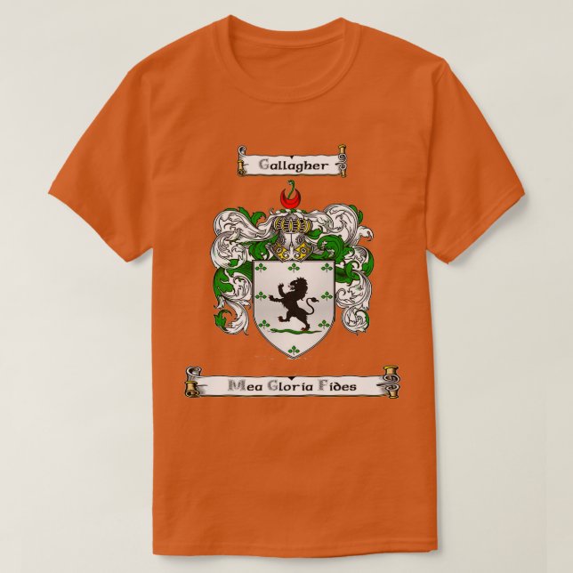 Camiseta Gallagher Family Crest e Motto  (Frente do Design)