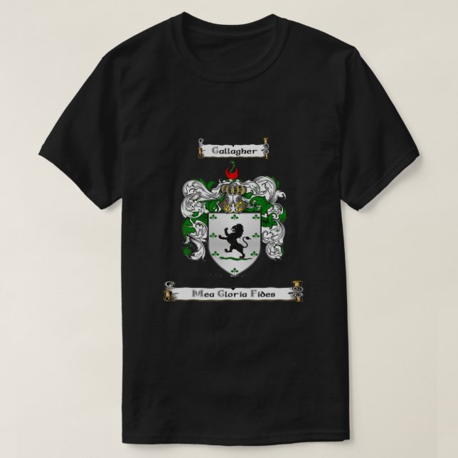 Camiseta Gallagher Family Crest e Motto Classic (Frente do Design)