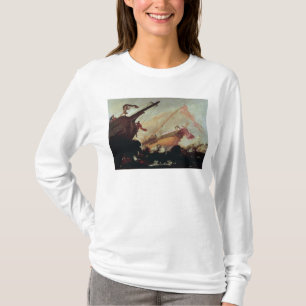 Camiseta Galleons destruiu em uma costa rochosa