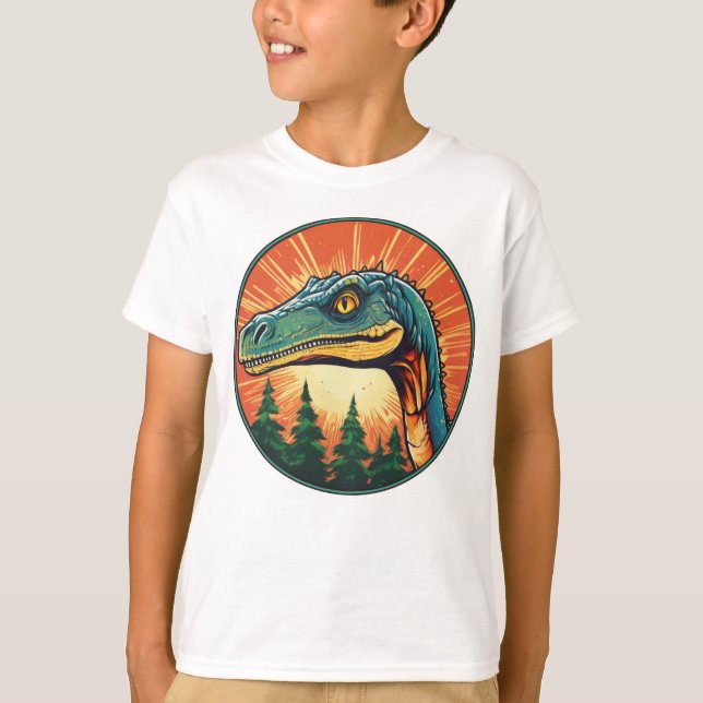 Camiseta Gallimimus - Camisa-T do Dinossauro Clássico (Frente)