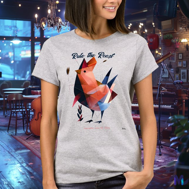 Camiseta Gallina Abstracta Regia (Criador carregado)