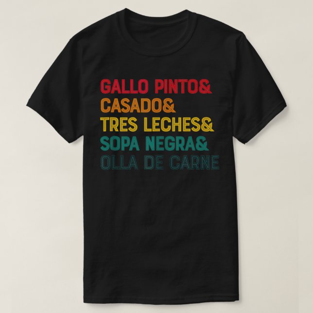 Camiseta Gallo Pinto Costa Rica Comida Icônica Costa Rica F (Frente do Design)