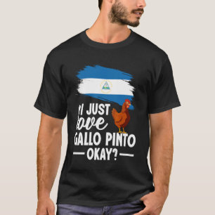 Camiseta Gallo Pinto Nicaraguano Entusiasta Só Ama Gallo
