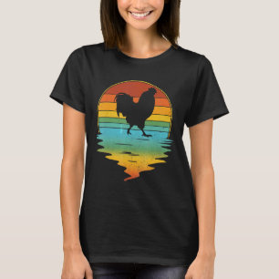 Camiseta Galo 80s Vintage Retro Pôr do Sol Frango Clássico