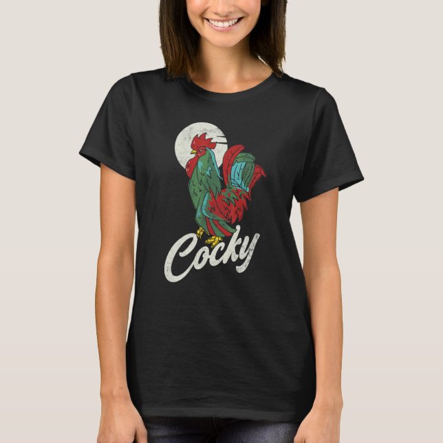 Camiseta Galo Arrogante Para Frango (Frente)