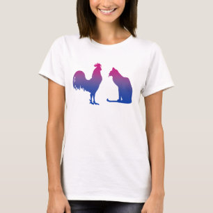 Camiseta Galo Bissexual e Gatinha