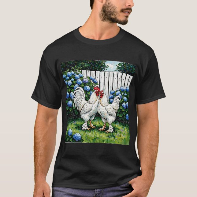 Camiseta Galo Branco Brahma Pootra (Frente)