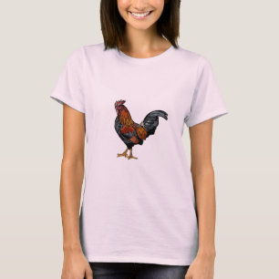 Camiseta Galo - Camisa-T básica feminina