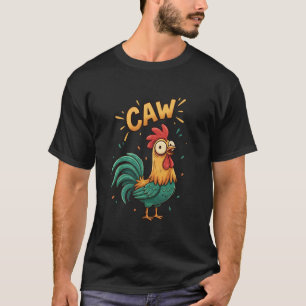 Camiseta Galo Canta Amante de Frango Engraçado Fazenda Cart