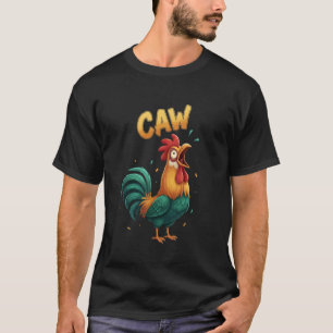Camiseta Galo Canta Ilustração Engraçada de Frango Animal d
