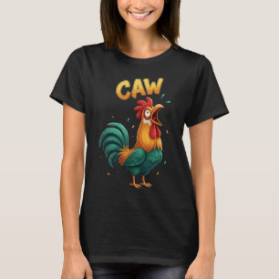 Camiseta Galo Canta Ilustração Engraçada de Frango Animal d
