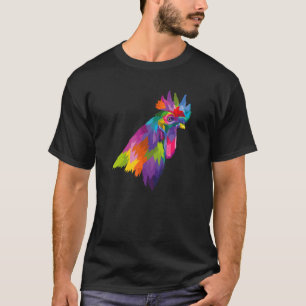Camiseta Galo Colorido Para Agricultores Jardinagem De Gali