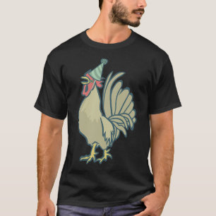 Camiseta Galo de Aniversário , Chapéu de Aniversário de Gal