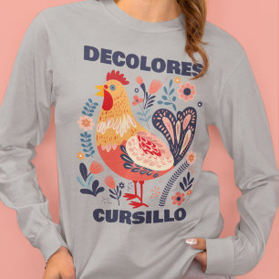 Camiseta Galo de Arte Folclórico Cursillo DeColores Cristão