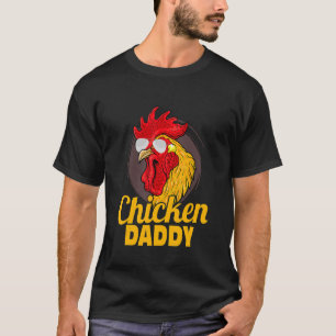 Camiseta Galo de Criação de Pais de frango quando pai