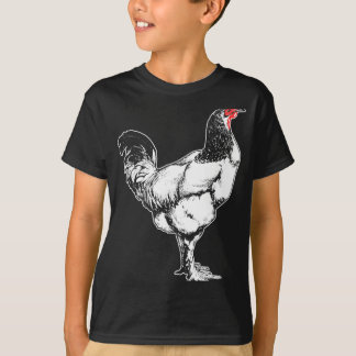 Camiseta Galo de Fazenda Vintage Design Minimalista de Fran