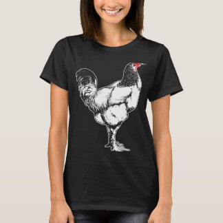 Camiseta Galo de Fazenda Vintage Design Minimalista de Fran