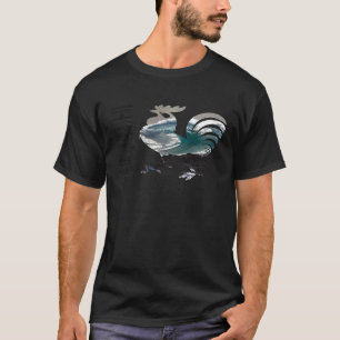 Camiseta Galo de Frango Kauai Havaí Design de Onda de Surf