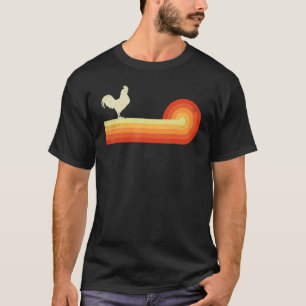 Camiseta Galo de Galinha Retro Vintage Anos 60 70 Pôr do So