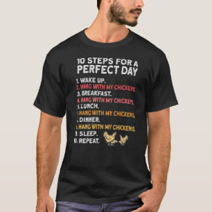Camiseta Galo do Farmador Perfeito de Frango Hen Chicken