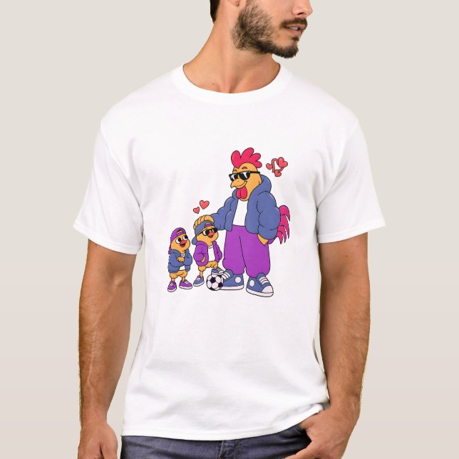 Camiseta Galo e Frangos de Futebol (Frente)