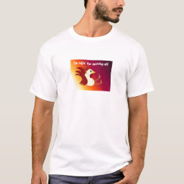 Camiseta Galo Engraçado com Dito