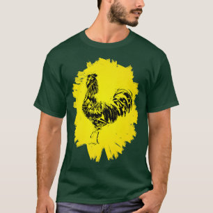 Camiseta Galo Farmador de Galinhas Motif Animais de Criação