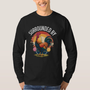 Camiseta Galo Farmer De Galinhas Funny Retro Fazenda Sunset