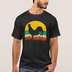 Camiseta Galo Frango Retro Pôr do Sol Grama