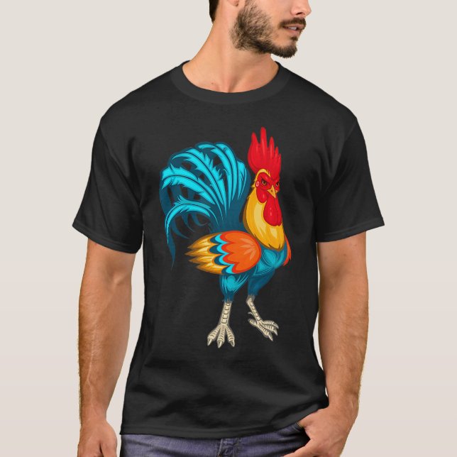 Camiseta Galo legal Mexicano Roosters Chicken Fazenda Anima (Frente)