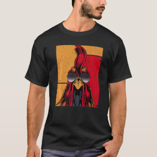 Camiseta Galo Legal Usando Óculos de Sol Retro Vintage Chic