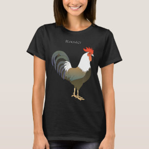 Camiseta Galo Marchando Arte de Clipe de Frango Doméstico