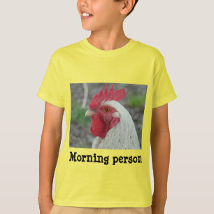 Camiseta Galo novo da pessoa da manhã