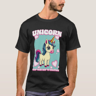 Camiseta Galopa Unicórnio Seu Caminho Para a Grandeza Unicó
