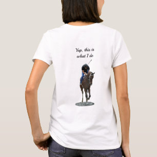 Camiseta Galopagem Por Cavalo Cruzado E Camiseta-T Rider B