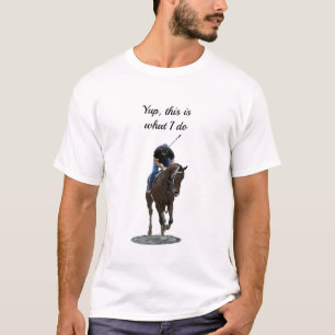 Camiseta Galopagem Por Cavalo Cruzado E Camiseta-T Rider F