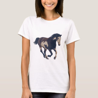 Camiseta Galopagem Selvagem Pinto Cavalo de Tintas American