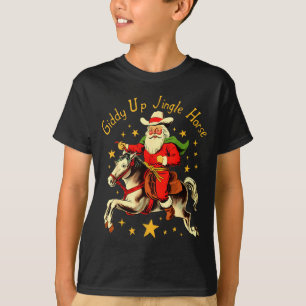 Camiseta Galopar Cavalo de Jingling Divertido Retro Papai N