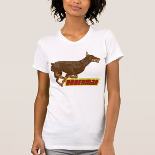Camiseta Galope Doberman-vermelho