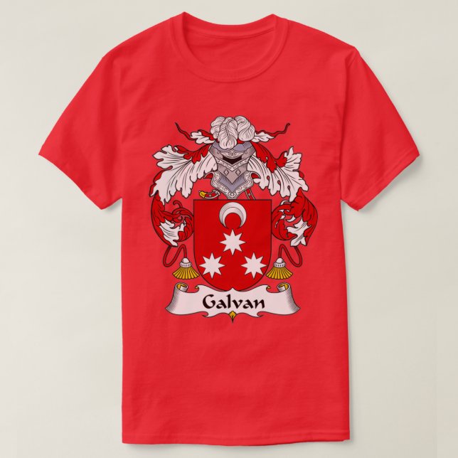 Camiseta Galvan Coat of Arms Family Crest  (Frente do Design)