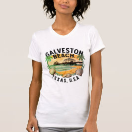 Camiseta Galveston Beach Retro Vignette