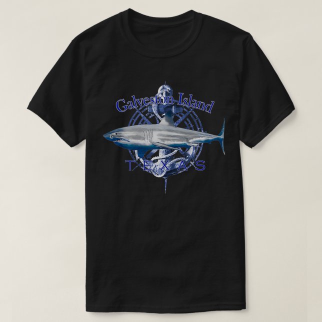 Camiseta Galveston Island Teas Nautical Sailing Boating  (Frente do Design)
