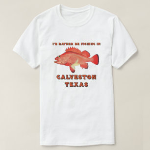 Camiseta Galveston Texas Eu Preferencialmente De Pescar