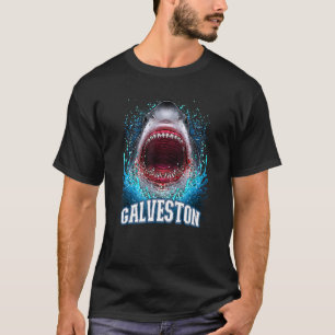 Camiseta Galveston Texas Vacation White Shark Beach T