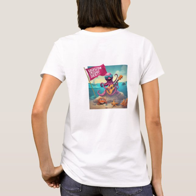 Camiseta Galveston Ukulele Camisa-T feminina Octopus F&B (Verso)