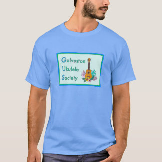 Camiseta Galveston Ukulele Society GUS Logotipo Permanente