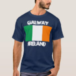 Camiseta Galway, Irlanda com bandeira irlandesa<br><div class="desc">Galway, Irlanda com bandeira irlandesa</div>